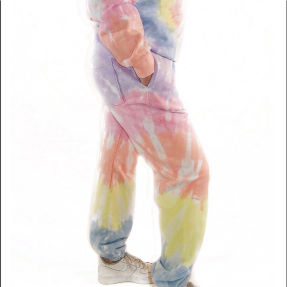 Authentic BROWN DYED GIRL Tye Dyed Sweat Suit - Picture 2 of 8